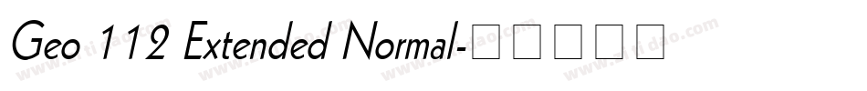 Geo 112 Extended Normal字体转换